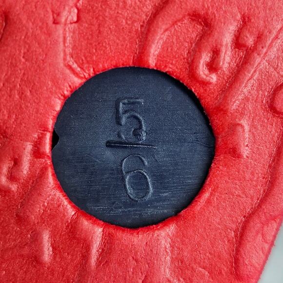 POLO RALPH LAUREN RARE TODDLER THONG FOAM FLIP FLOPS BLUE / RED / WHITE SIZE 5-6 - Picture 7 of 10